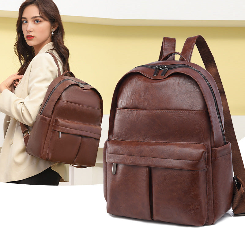 Premium Leder Laptop Rucksack Karnz