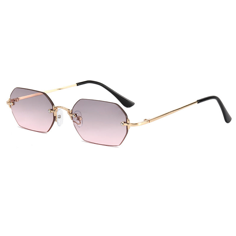 Damen modische achtkantige Sonnenbrille mit elegantem Metallrahmen Karnz