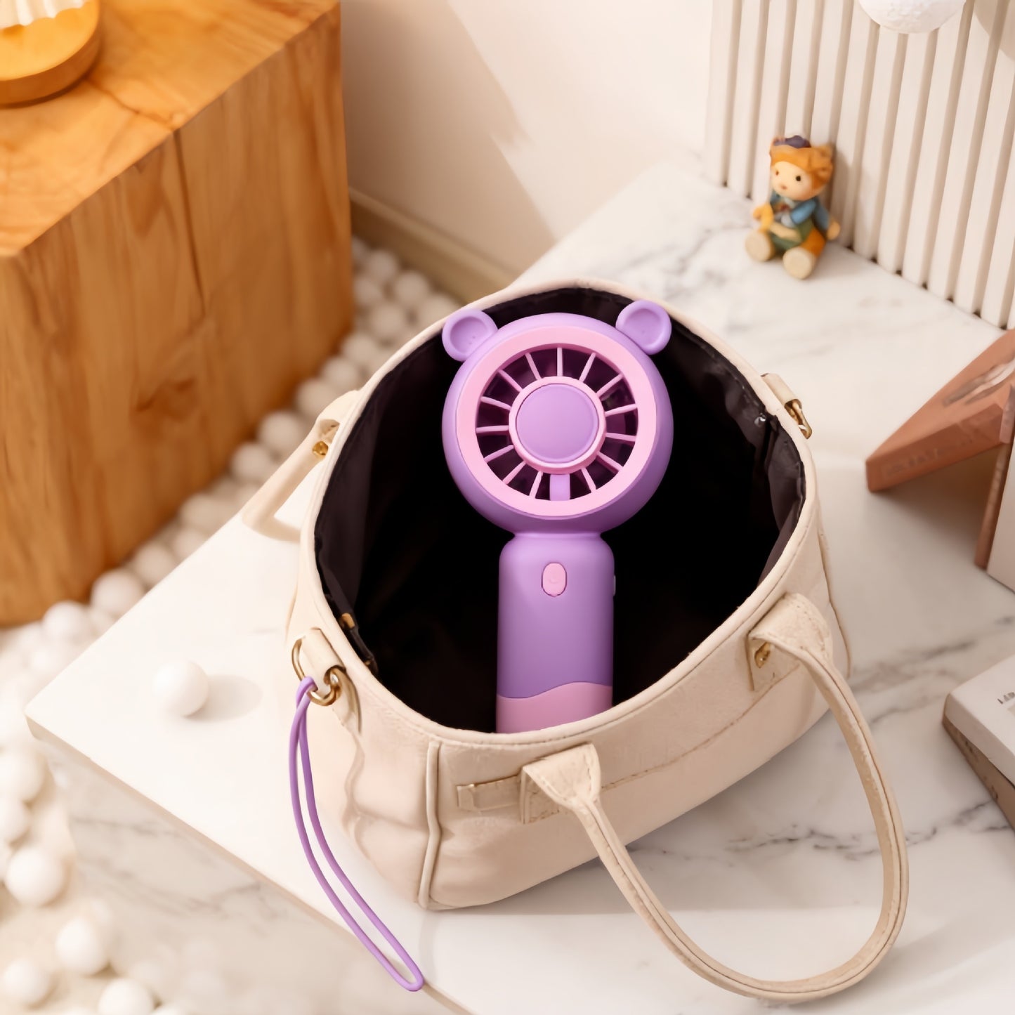 Damen tragbarer USB-Ventilator mit flexibler Halterung Karnz
