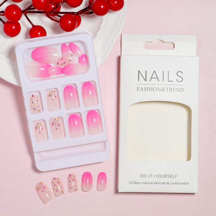 DIY Press-On Nail Art Set mit Blumendesign Karnz