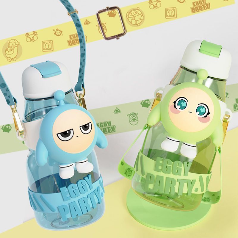 Damen Trinkflasche mit interaktivem Design und stylischem Charakterelement Karnz