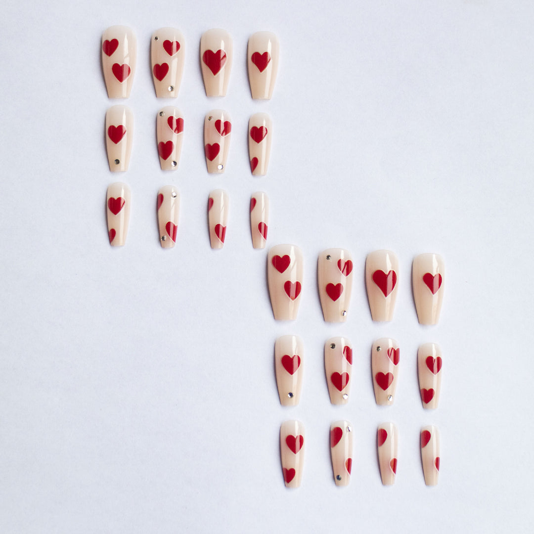 Herz-musteriges Gel-Nagelkunst-Kit