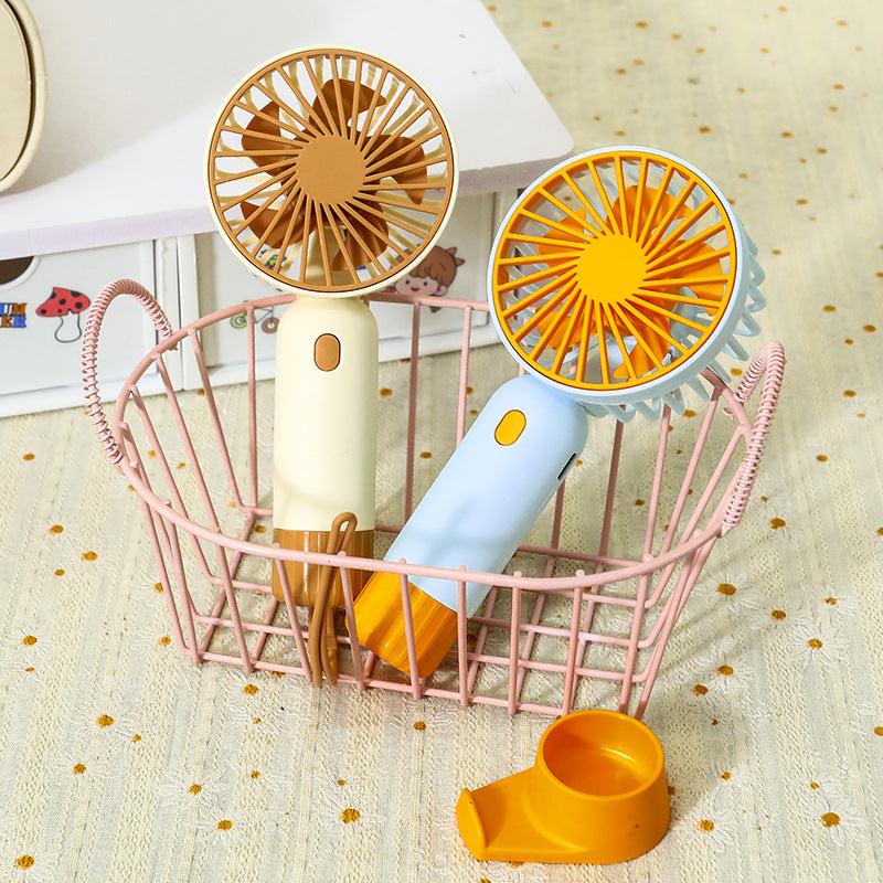 Damen Tragbarer Mini-Lüfter mit ergonomischem Griff und USB-Ladefunktion Karnz