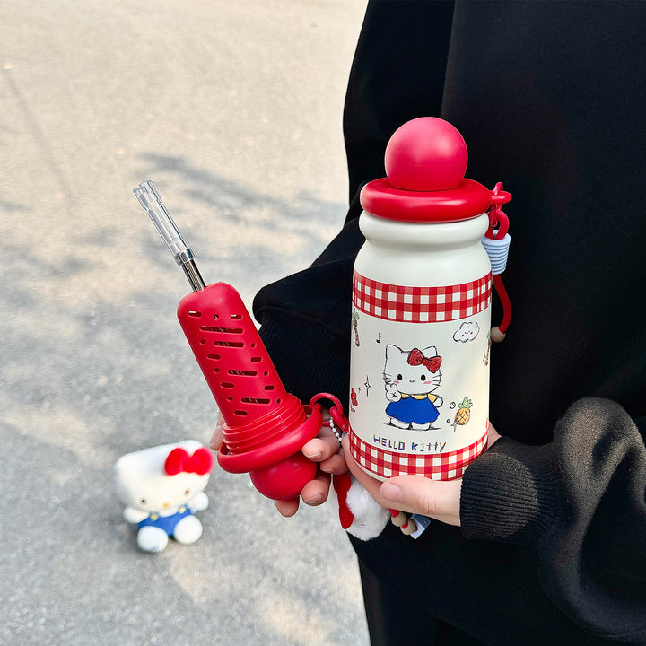 Damen Kreative Trinkflasche mit niedlichem Anhänger Karnz