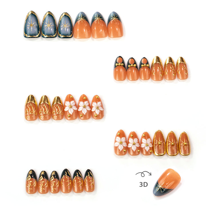 Künstlerische Press-On Nagelkunst Kollektion