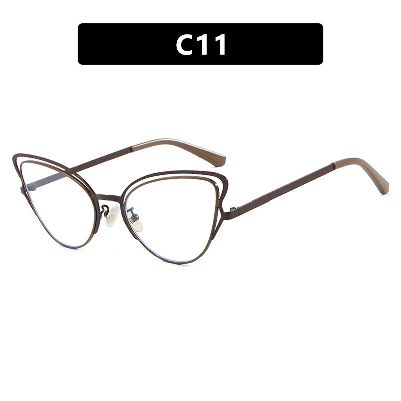 Damen Cat-Eye Brille mit edlem Metallrahmen und komfortabler Passform Karnz