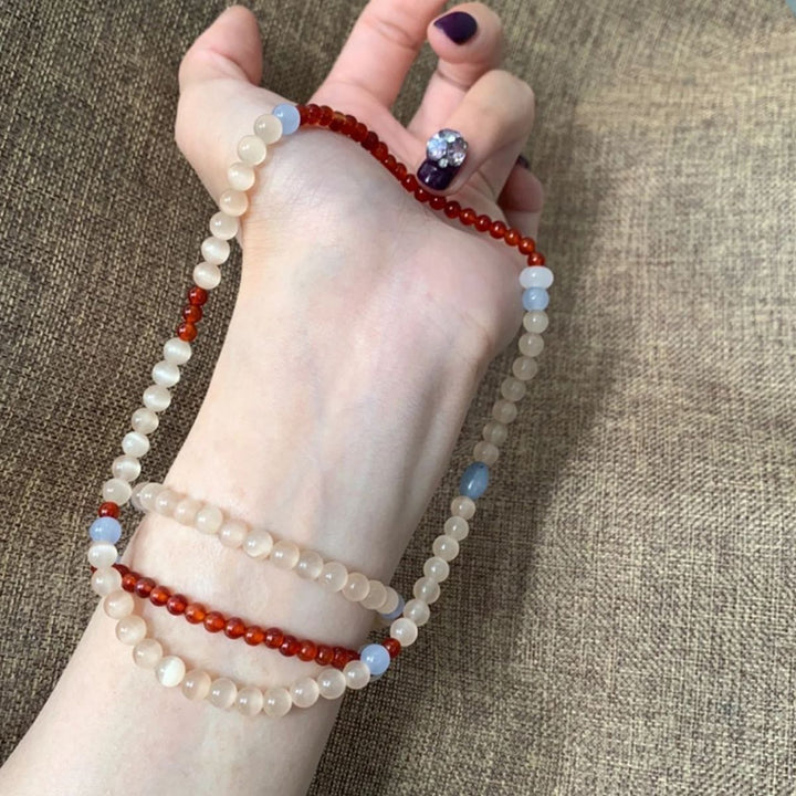 Handgefertigtes Edelstein-Stretch-Armband Karnz
