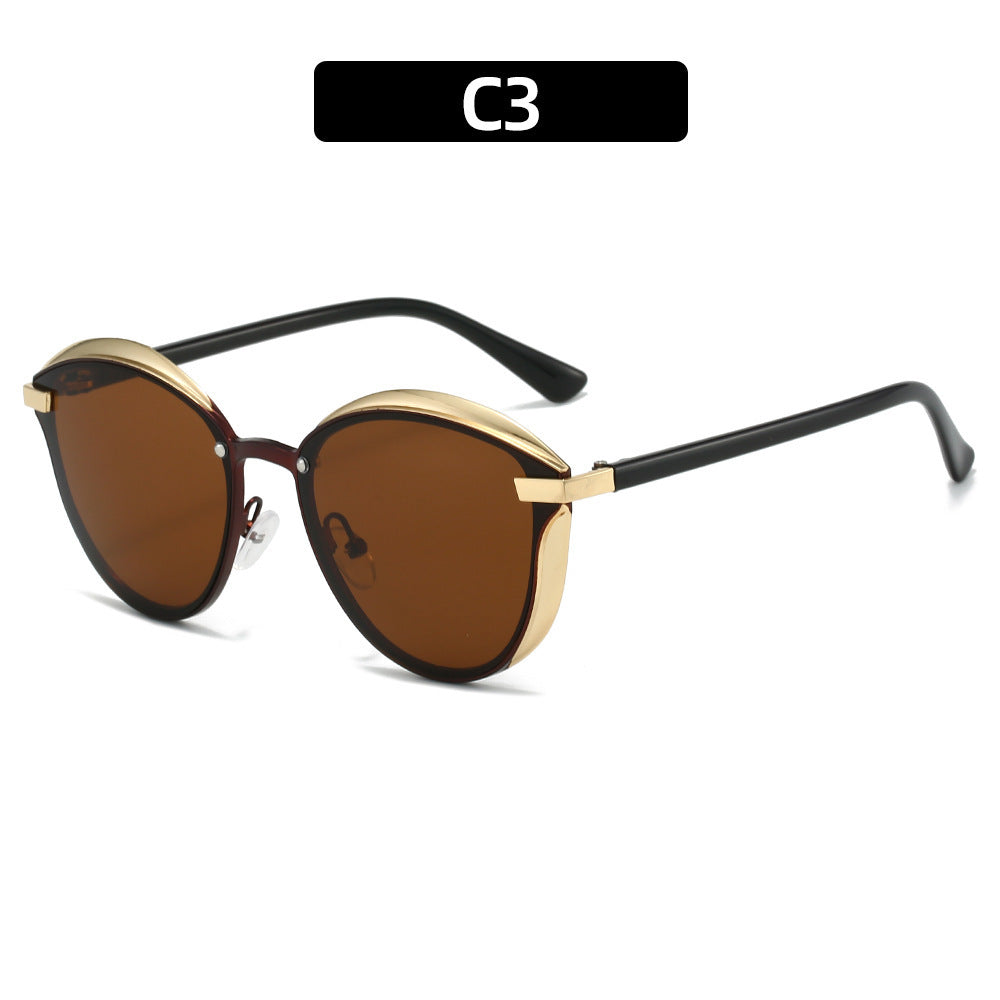 Damen Sonnenbrille mit luxuriösem Metallrahmen und harmonischer Kontur Karnz