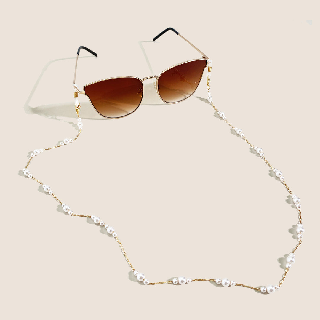 Elegante Perlenverzierte Brillen Kette Karnz