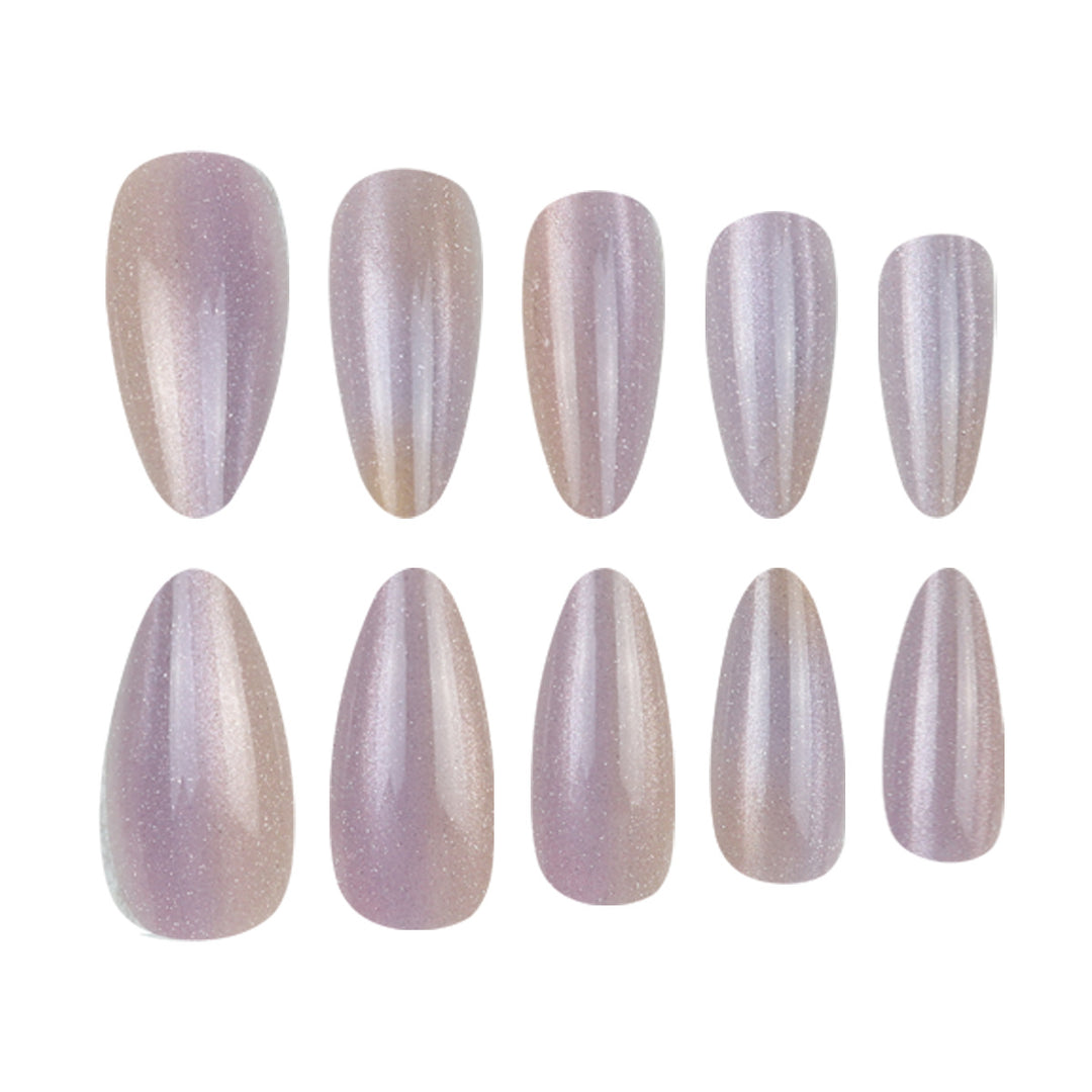 Glitzernde Ombre Stiletto Press-On Nägel Karnz