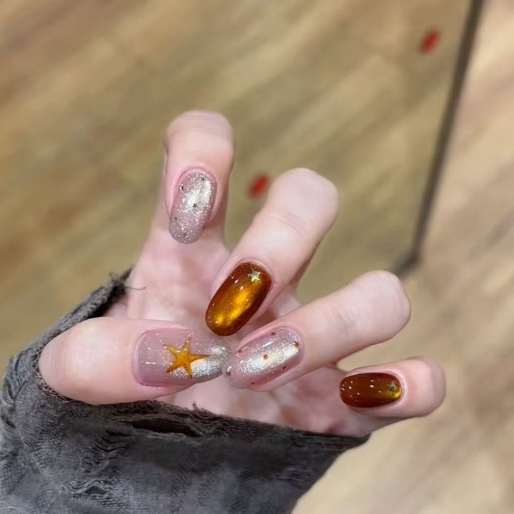 Glitzernde Ombré Nagel Kunst Extensions