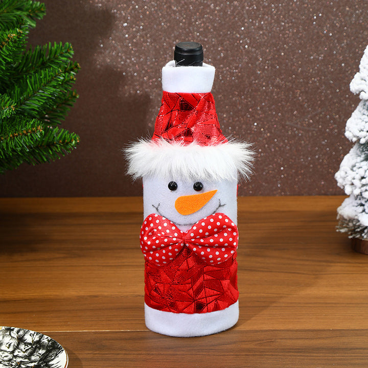 Dekorative Weinflaschenhülle im Weihnachtsmann-Design Karnz