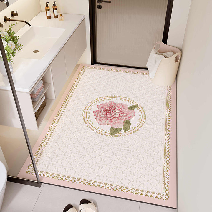 Floral Design Badezimmermatte