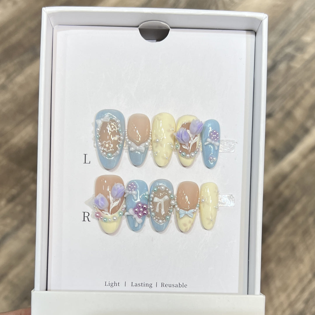 Wiederverwendbares Press-On Nagelset Karnz