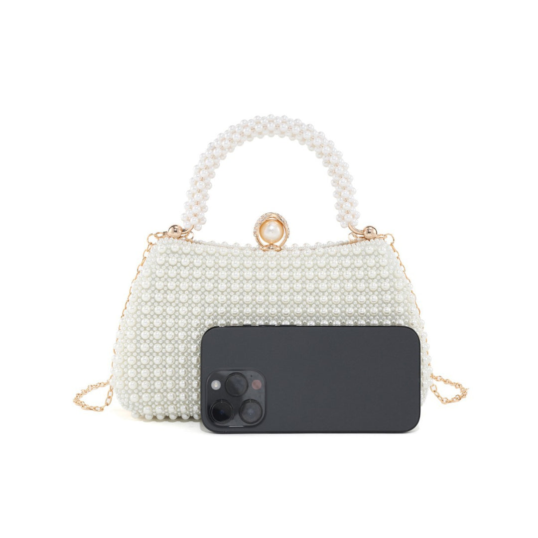 Perlenverzierte Abendhandtasche