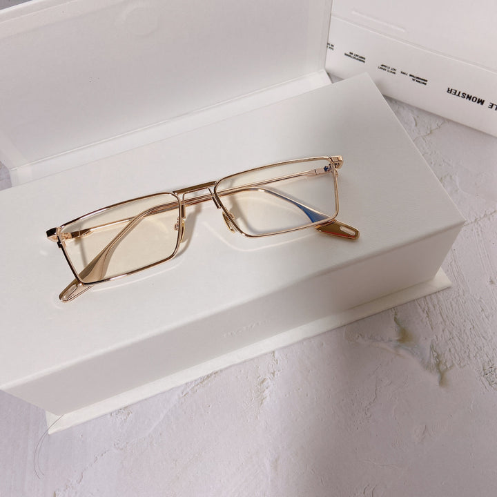 Modische Sonnenbrille mit Rechteckigem Metallrahmen Karnz