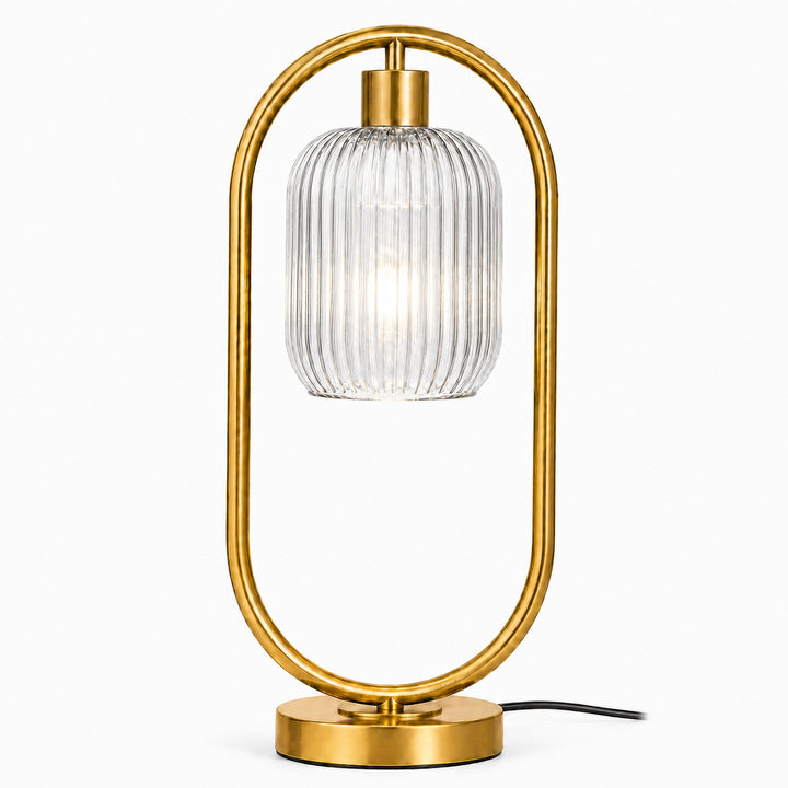 Moderne Glas Rippentischlampe
