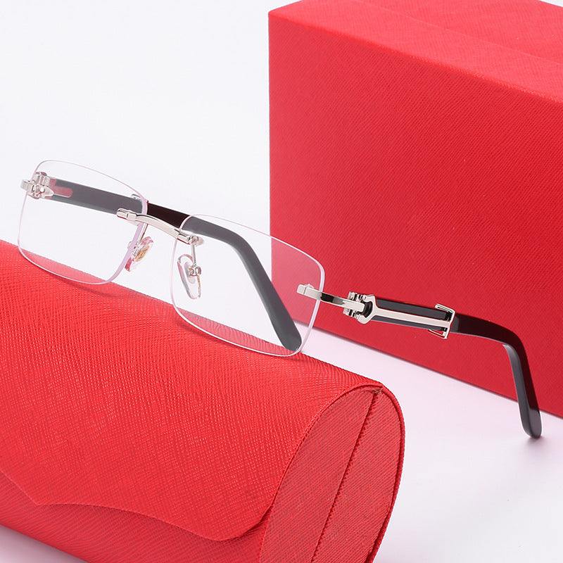 Damen elegante Rechteckige Brille Karnz