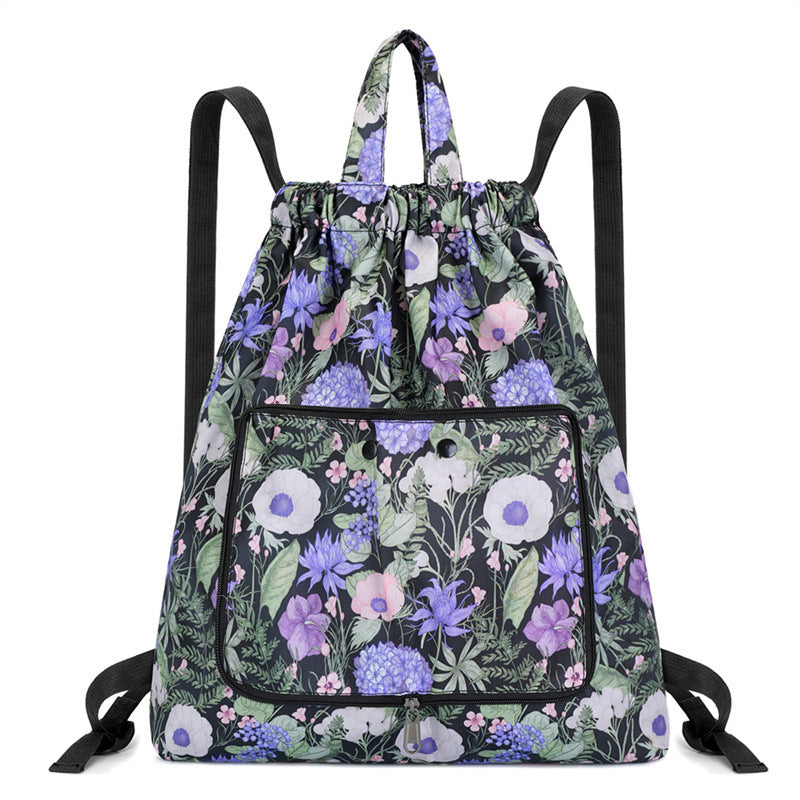 Leichter Blumen-Schnür-Rucksack Karnz