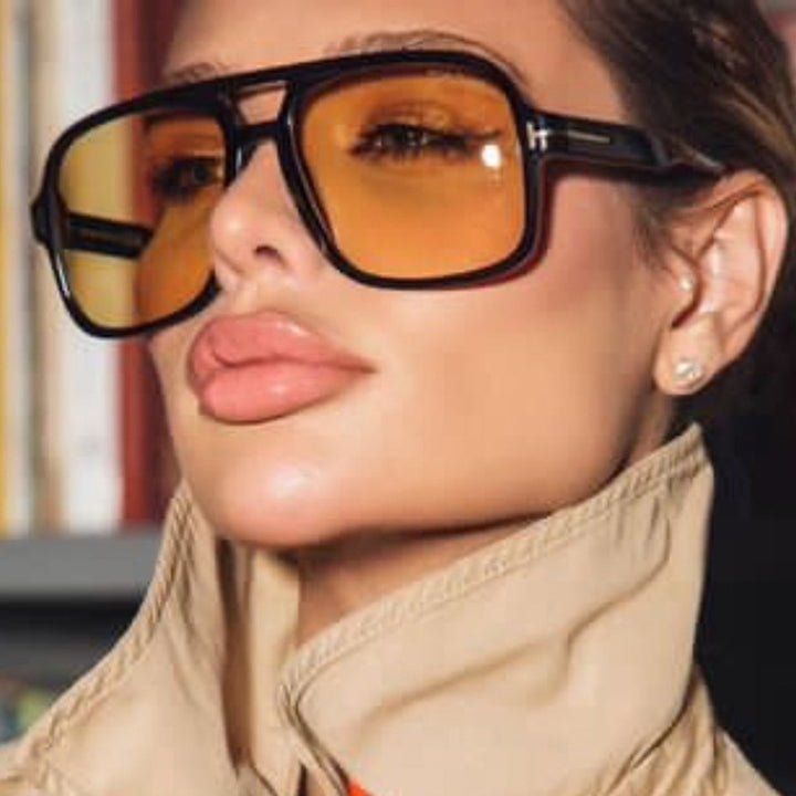 Damen Sonnenbrille im markanten, kantigen Design mit UV-Schutz Karnz