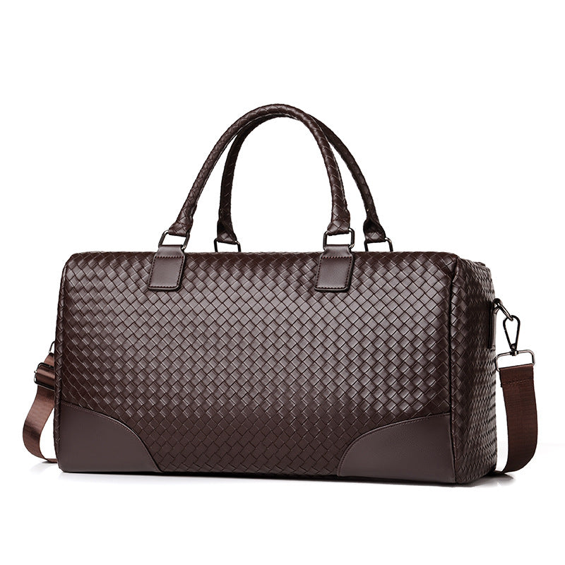 Premium Gewebte Leder Reise-Duffel Tasche Karnz