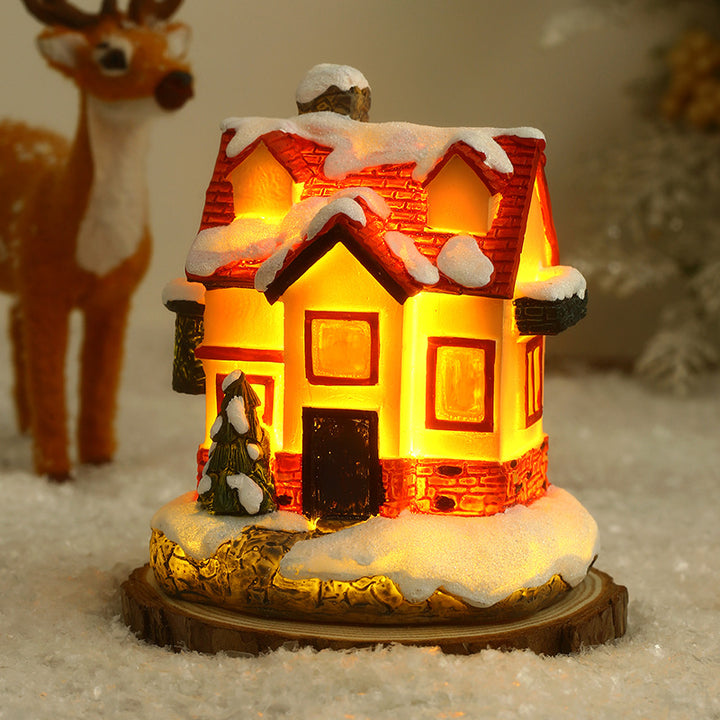 Beleuchtetes Weihnachtsdorf aus Keramik Karnz