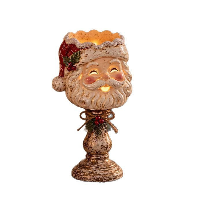 Dekorativer Weihnachtsmann Kerzenhalter Karnz
