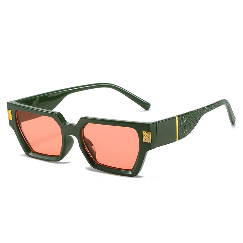 Damen modische Sonnenbrille mit einzigartigem geometrischen Rahmen und luxuriösen Details Karnz