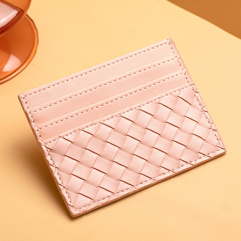 Woven Leather Card Holder Karnz