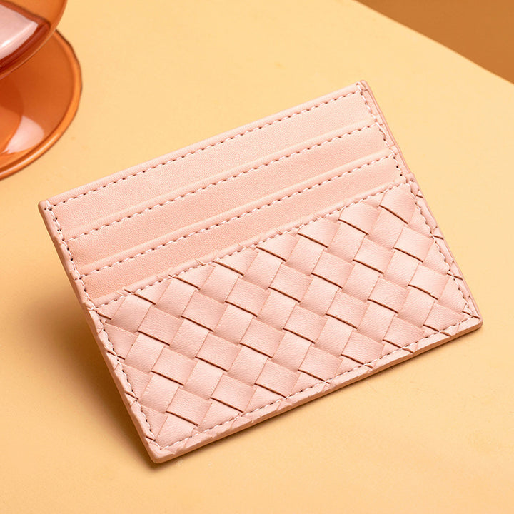 Woven Leather Card Holder Karnz