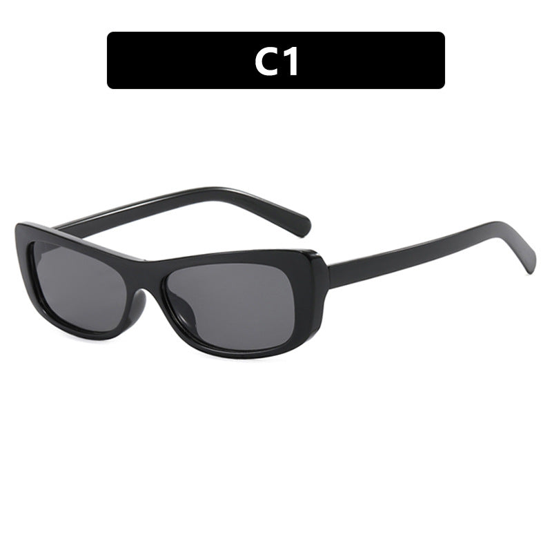 Damen Trendige rechteckige Sonnenbrille Karnz