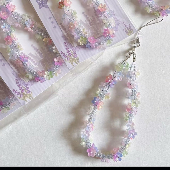 Blumenperlen Charm Brille Lanyard Karnz