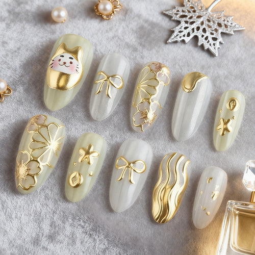 Künstlerisches 3D Press-On Nagelkunstset Karnz