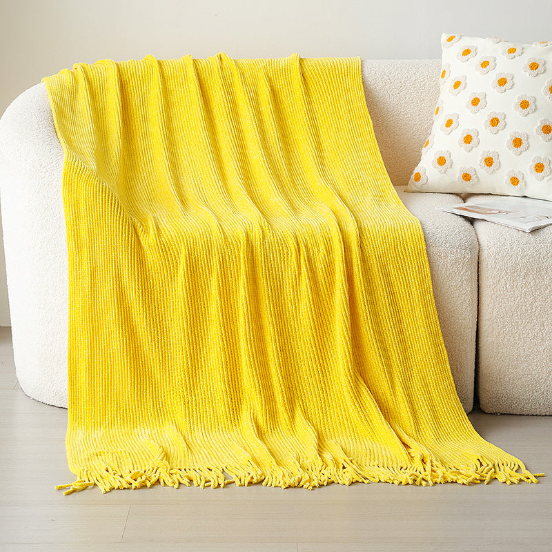 Gemütliche Strickdecke