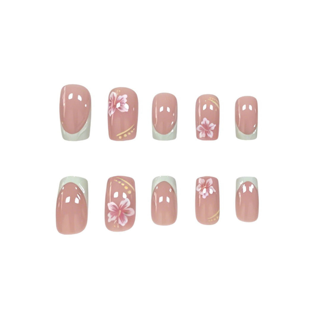 Dekorative florale Press-On-Nagelkunst Karnz