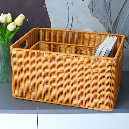 Rattan Aufbewahrungskorb mit Griffen Karnz
