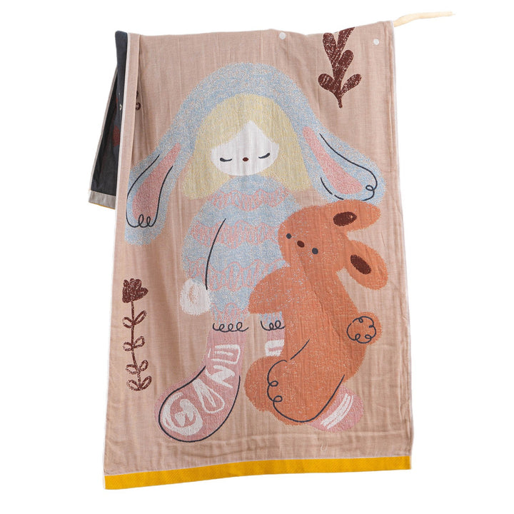 Damen Kuscheltuch mit bearbeitetem Bärenmotiv Karnz