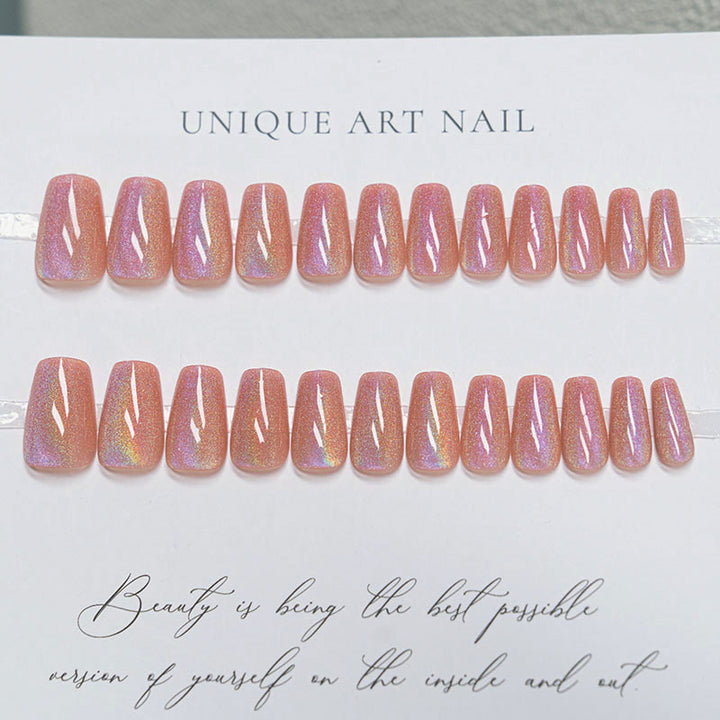 Schimmerndes Press-On Nagelkunstset