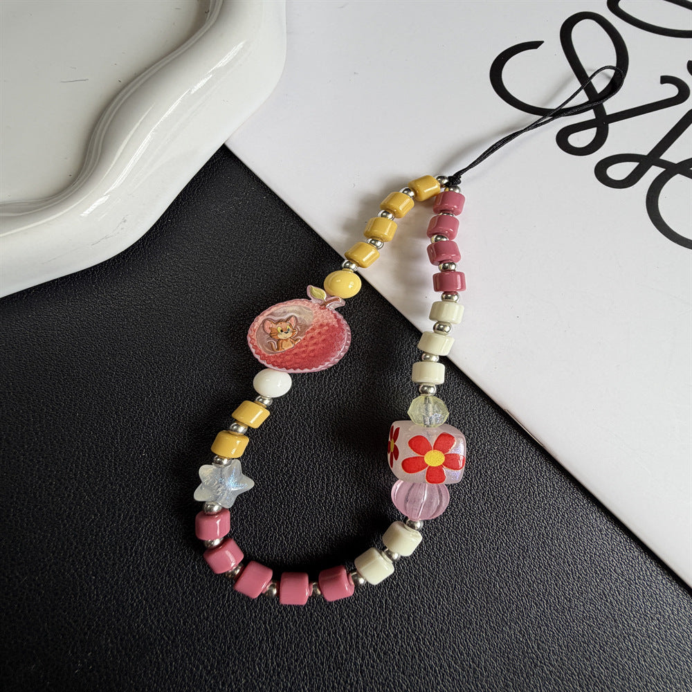 Blumenperlen Charm Halskette Karnz