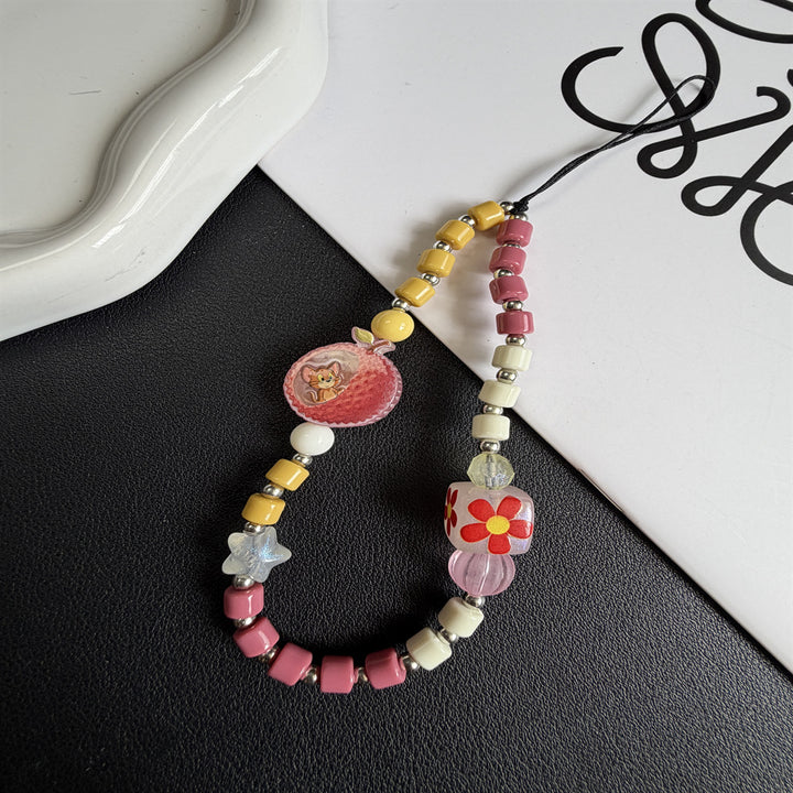 Blumenperlen Charm Halskette Karnz