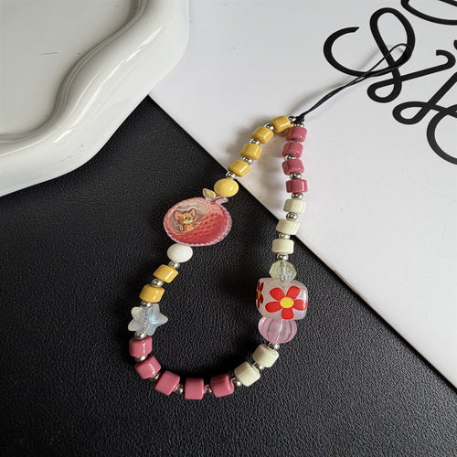 Blumenperlen Charm Halskette Karnz