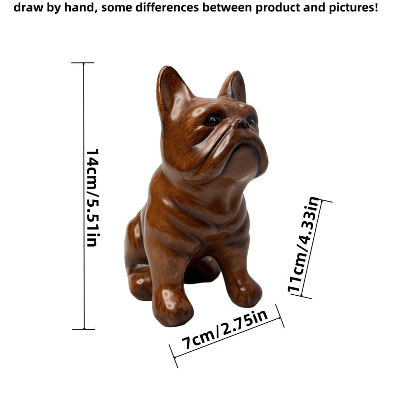 Kreative Bulldoggenfigur aus handbemaltem Kunstharz Karnz