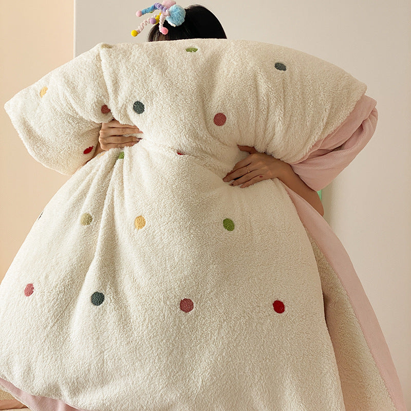 Plüsch Bestickter Zuckerstangen Gnome Bettbezug Set mit weichem Mikrofleece-Finish