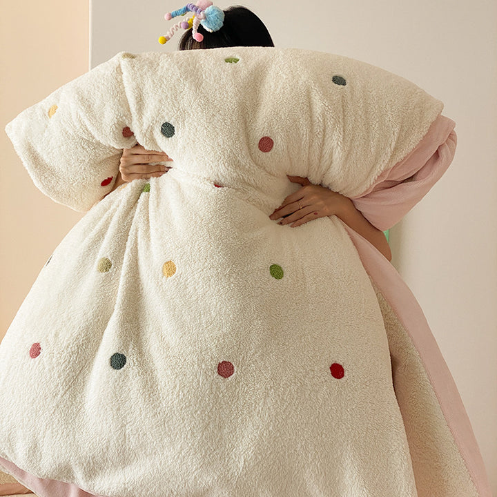 Plüsch Bestickter Zuckerstangen Gnome Bettbezug Set mit weichem Mikrofleece-Finish