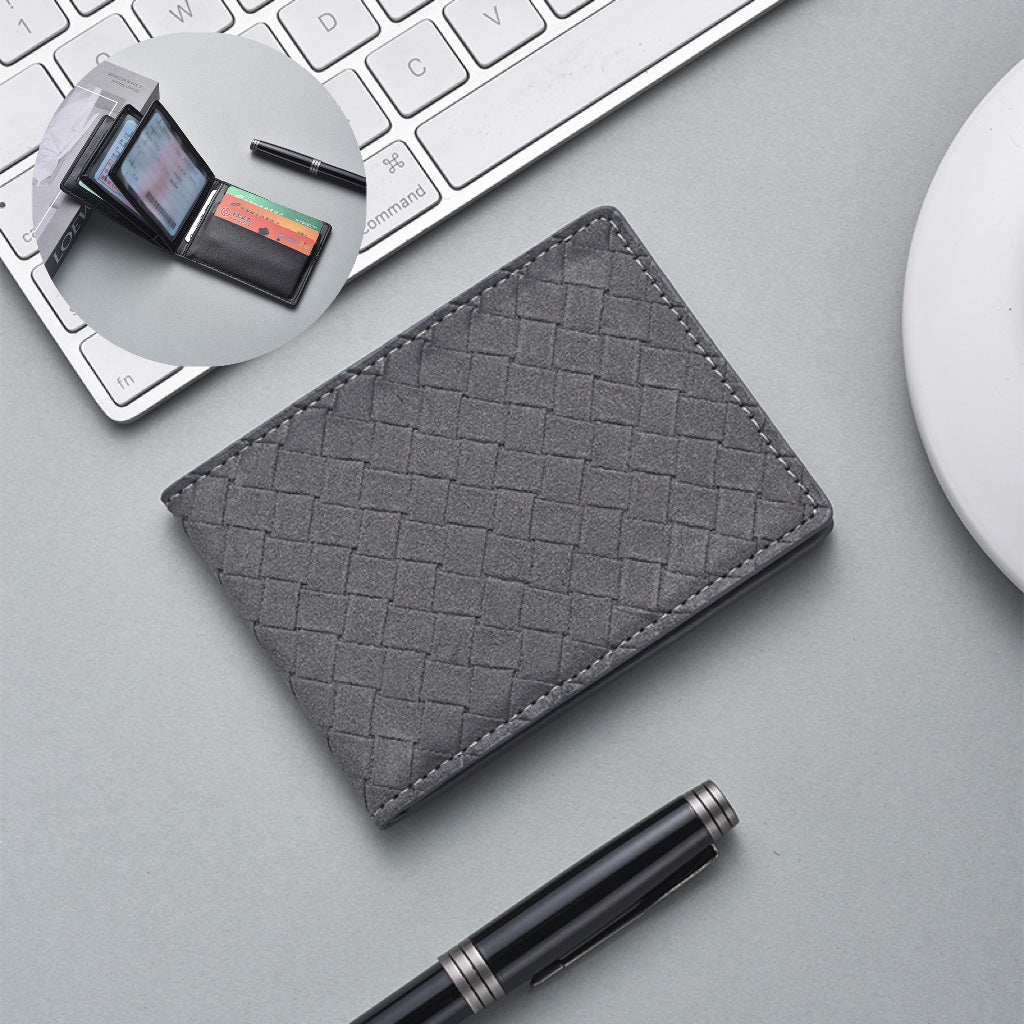 Stylische Woven Leather Cardholder Karnz