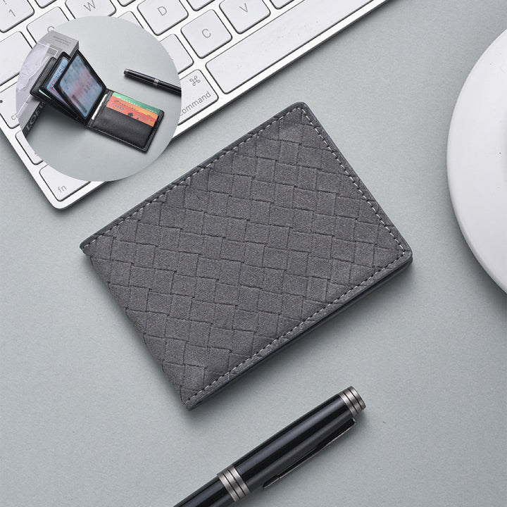 Stylische Woven Leather Cardholder Karnz