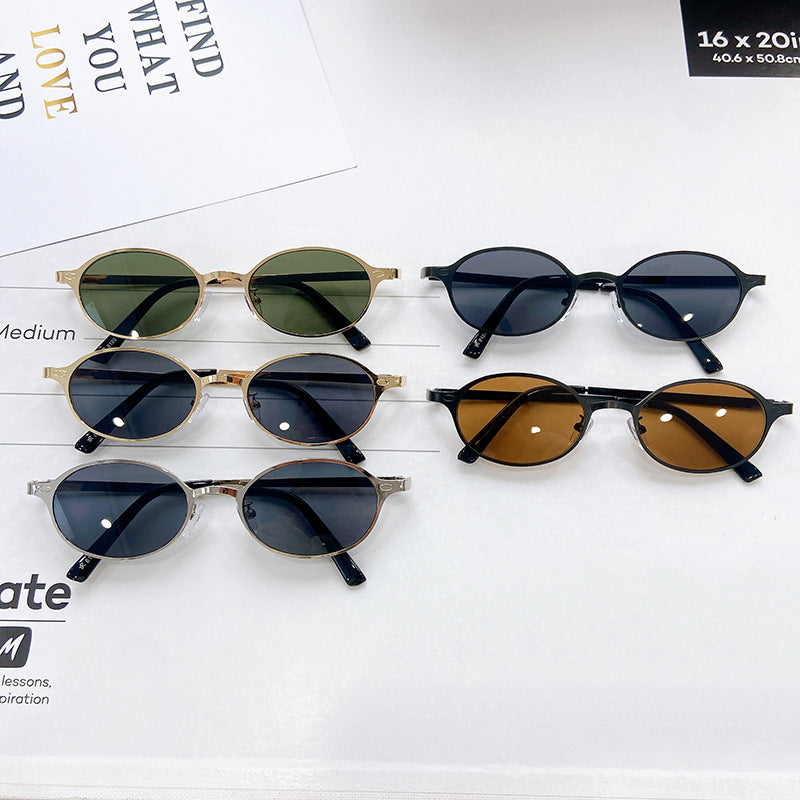 Modische Runde Sonnenbrille mit Elegantem Goldenen Rahmen Karnz