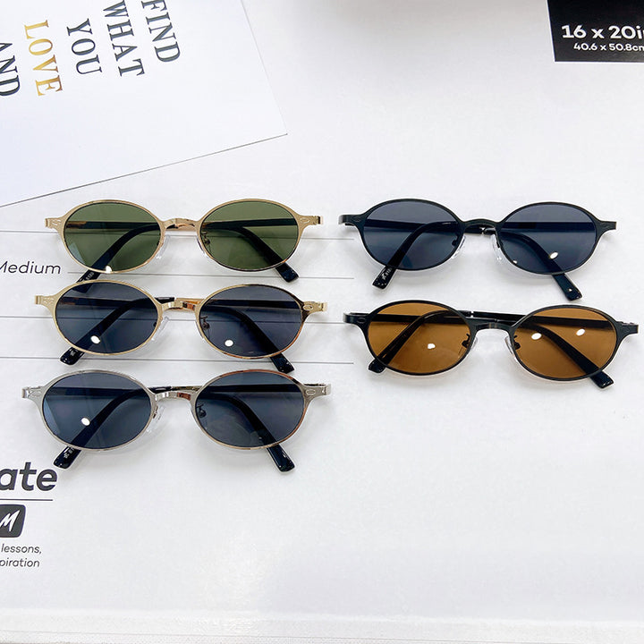 Modische Runde Sonnenbrille mit Elegantem Goldenen Rahmen Karnz