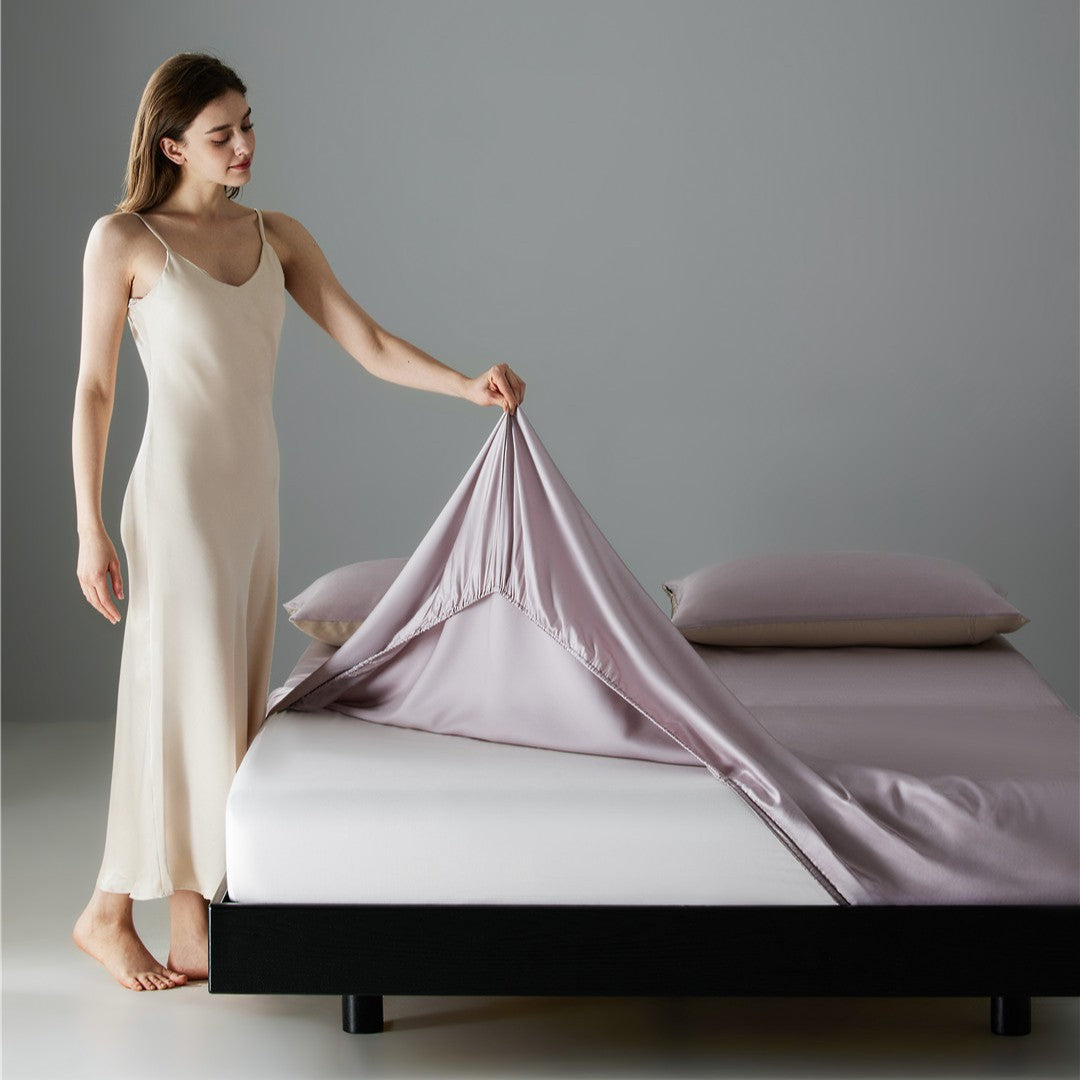 Luxuriöses Deep-Fit Kühl-Satin Spannbetttuch