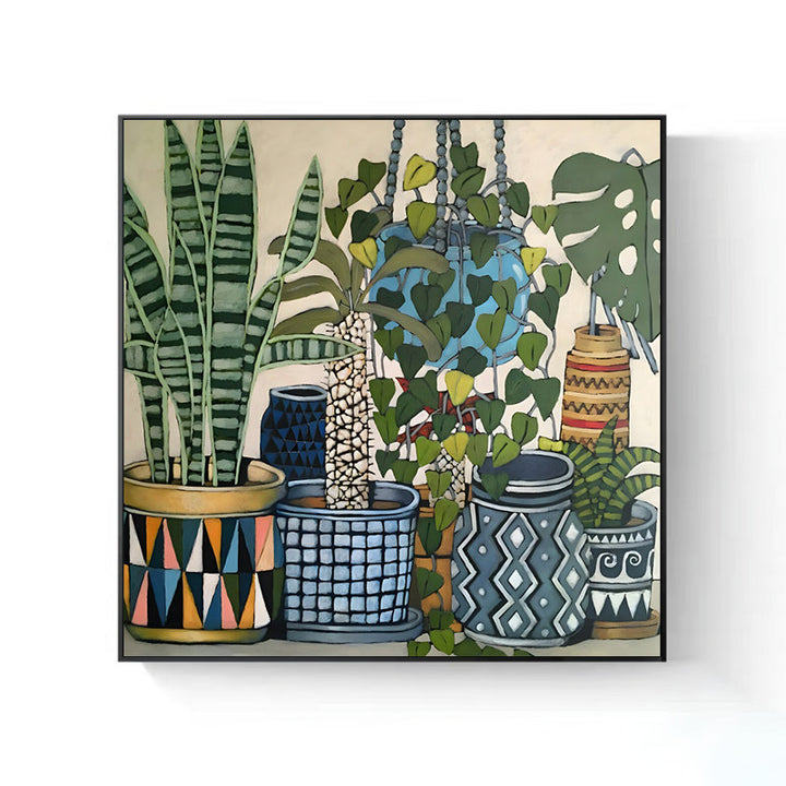 Dekorative Indoor-Pflanzen Kunst Leinwanddruck